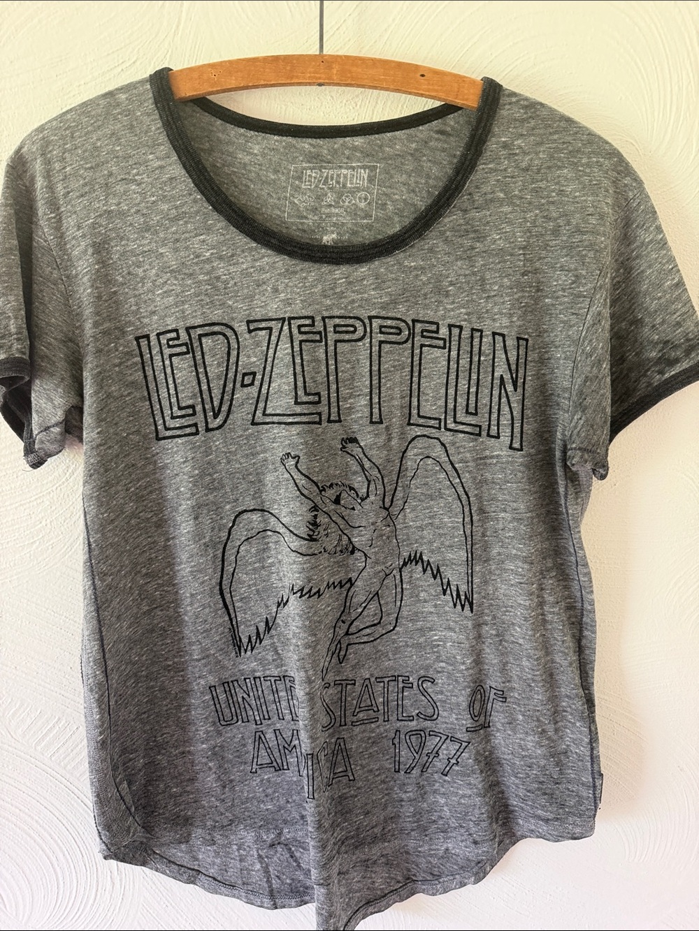 Trunk Ltd for Free People Led Zeppelin 1977 Tour Ringer Tee. Size Medium.